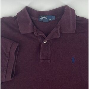 Polo Ralph Lauren Short Sleeve Men's Medium Burgundy Polo Shirt Golf Casual
